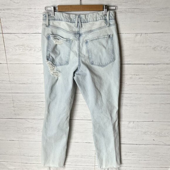 Good American Jeans Womens Size 8/29 Good Classic Indigo120 Distressed Cotton - Picture 12 of 16